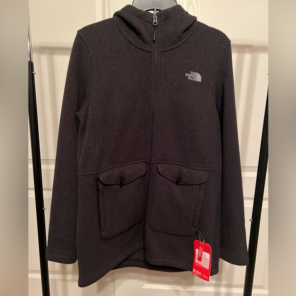 The North Face Jackets & Blazers - THE NORTH FACE Jacket Womens Large Gray Cresent Parka Fleece Sweater Hooded